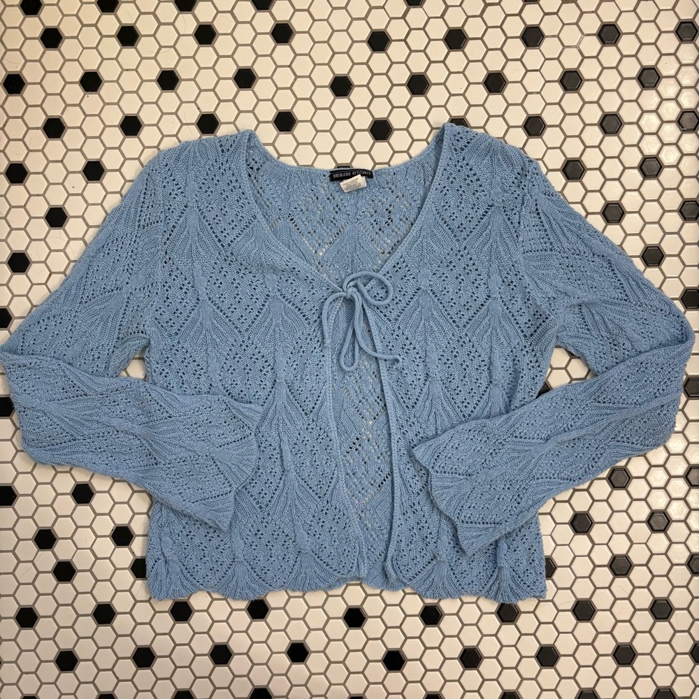 Elegant Blue Women's Cardigan